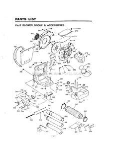 Accessories Diagram and Parts List for EBA431 509227 - 711926 RedMax Leaf Blower / Vacuum