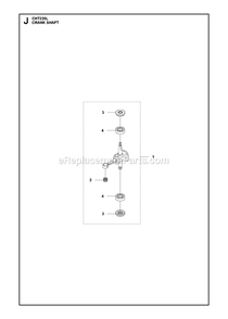 Crankshaft Diagram and Parts List for CHT220L  RedMax Hedge Trimmer