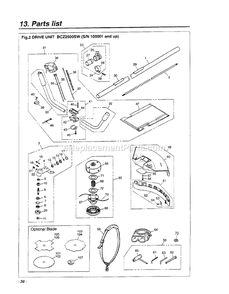 Part Location Diagram of 5260159-01 RedMax Handle