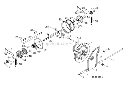 Drive 2 Diagram and Parts List for DST24 (96192010601)(2019-04) RedMax Snow Blower