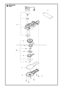 Gears Diagram and Parts List for BHT250PD60  RedMax Hedge Trimmer