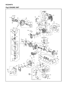 Engine Diagram and Parts List for BCZ2460TS (00400101 AND UP)(2012-08) RedMax Edger