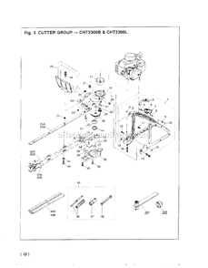 Drive Diagram and Parts List for CHT2300L 503269 - 507004 RedMax Hedge Trimmer
