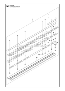 Cutting Equipment Diagram and Parts List for CHTZ2460 (967334801)(2020-03) RedMax Hedge Trimmer
