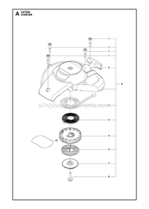 Starter Diagram and Parts List for CHTZ60  RedMax Hedge Trimmer
