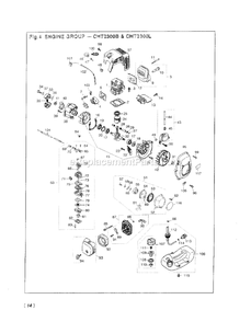 Engine Diagram and Parts List for CHT2300B 507005 - 660000 RedMax Hedge Trimmer