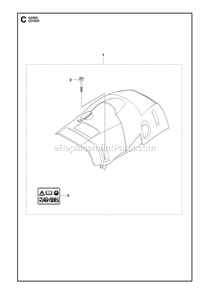 Cover Diagram and Parts List for GZ550  RedMax Chainsaw
