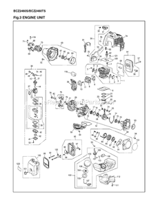 Engine Diagram and Parts List for BCZ2460S 400101 AND UP RedMax Edger