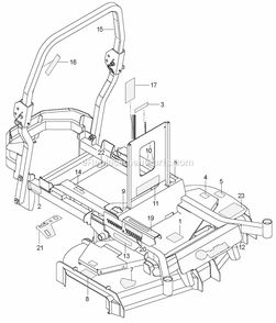 Decals Diagram and Parts List for CZT60L (967943701-00)(2018-09) RedMax Lawn Tractor