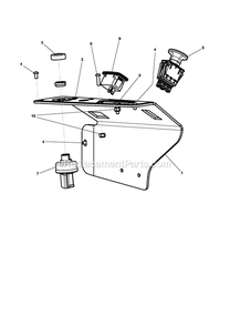Control Panel Diagram and Parts List for CZTE60  RedMax Lawn Tractor