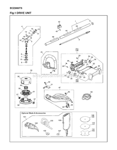 Part Location Diagram of 576100501 RedMax Sub Assembly, Belt Shield