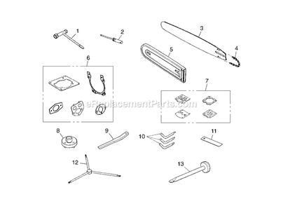 Accessories Diagram and Parts List for GZ4000 (720401 AND UP)(2012-08) RedMax Chainsaw
