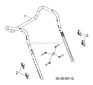 Handle 2 Diagram and Parts List for DST27 (96192010701)(2019-03) RedMax Snow Blower
