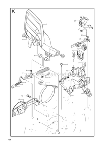Controls Diagram and Parts List for GZ7000 000001 AND UP RedMax Chainsaw