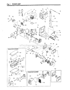 Engine Diagram and Parts List for EBA430 000001 AND UP RedMax Leaf Blower / Vacuum