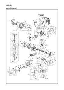 Engine Diagram and Parts List for HEZ2460F (00700101 AND UP)(2012-08) RedMax Edger