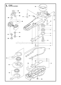Clutch Diagram and Parts List for HTZ2460 (967335001)(2018-02) RedMax Hedge Trimmer