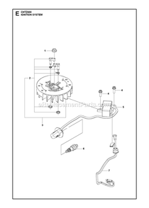 Ignition System Diagram and Parts List for CHTZ600  RedMax Hedge Trimmer
