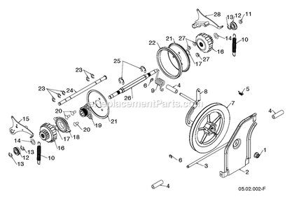 Drive 2 Diagram and Parts List for DST27 (96192010700)(2018-04) RedMax Snow Blower