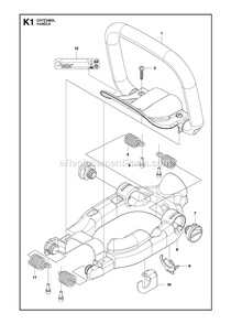 Handle 1 Diagram and Parts List for CHTZ2460L (967334901)(2020-03) RedMax Hedge Trimmer