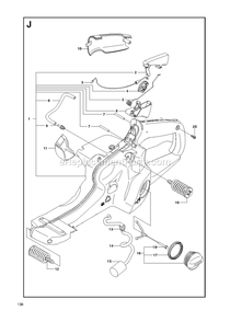 Handle And Controls Diagram and Parts List for GZ7000 000001 AND UP RedMax Chainsaw