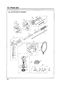 Cutting Equipment Diagram and Parts List for BCX2600S 900101 AND UP RedMax Edger