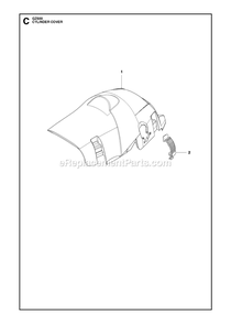 Cylinder Cover Diagram and Parts List for GZ500  RedMax Chainsaw