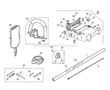 Drive Diagram and Parts List for SRTZ2460 (00100101 AND UP)(2012-08) RedMax Hedge Trimmer