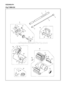 Product Complete Diagram and Parts List for RMS-EX 000101 AND UP RedMax Edger