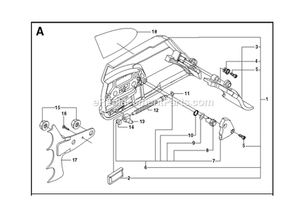 Clutch Cover Diagram and Parts List for GZ7000 000001 AND UP RedMax Chainsaw