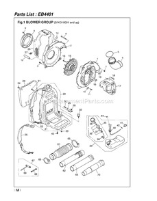 Part Location Diagram of 5132881-01 RedMax Recoil-A