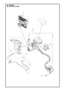 Electrical Diagram and Parts List for BHB250P  RedMax Leaf Blower / Vacuum