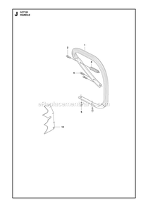 Handle Diagram and Parts List for GZ7100  RedMax Chainsaw