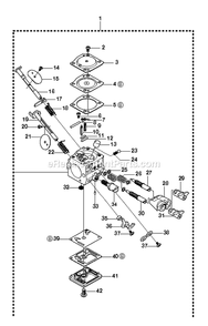 Part Location Diagram of 522511401 RedMax Top Cover