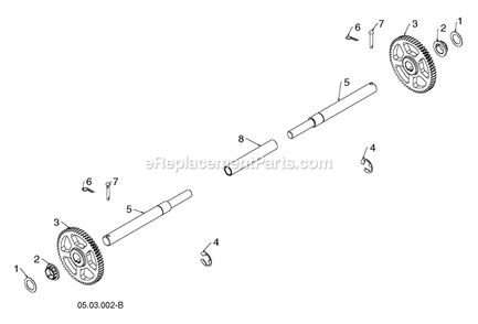 Drive 1 Diagram and Parts List for DST30 (96192010801)(2019-04) RedMax Snow Blower
