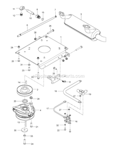 Engine Plate Diagram and Parts List for CZT48X (967671601-00)(2017-09) RedMax Lawn Tractor