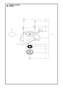 Starter Diagram and Parts List for CHTZ600R,CHTZ750R  RedMax Hedge Trimmer