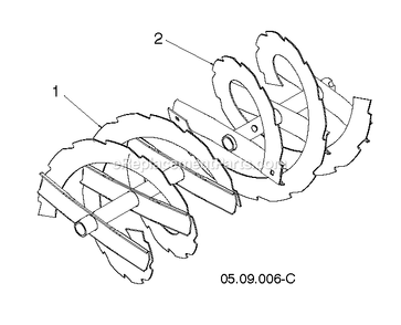 Auger Housing And Impeller 3 Diagram and Parts List for DST27 (96192010700)(2018-04) RedMax Snow Blower