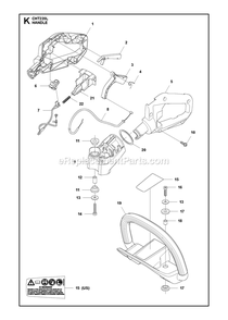 Gear Case Diagram and Parts List for CHT220L  RedMax Hedge Trimmer