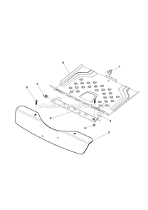Frame - Foot Plate Diagram and Parts List for CZTE60  RedMax Lawn Tractor
