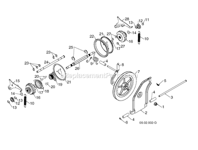 Drive 2 Diagram and Parts List for DST30 (96192010800)(2018-05) RedMax Snow Blower