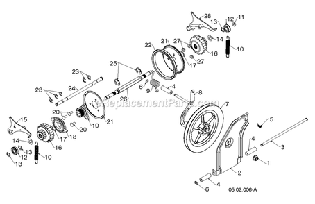 Drive 2 Diagram and Parts List for DST27 (96192010701)(2019-03) RedMax Snow Blower