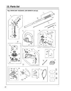 Part Location Diagram of 5104795-01 RedMax Screw