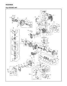 Engine Diagram and Parts List for HEZ2460S 00100101 AND UP RedMax Edger