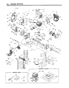 Engine Diagram and Parts List for BC340DL 000001 AND UP RedMax Edger