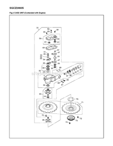 Clutch And Oil Pump Diagram and Parts List for SGCZ2460S 00100101 AND UP RedMax Edger