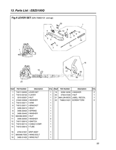 Handle And Controls Diagram and Parts List for EBZ5100Q 70900101 AND UP RedMax Leaf Blower / Vacuum