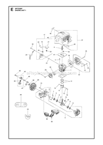 Engine 1 Diagram and Parts List for SRTZ260F  RedMax Hedge Trimmer