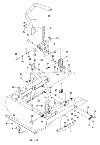 Steering Diagram and Parts List for CZT60L (967943701-00)(2018-09) RedMax Lawn Tractor