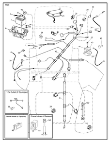 Electrical Diagram and Parts List for GT2454F (96043023800)(2017-10) RedMax Lawn Tractor
